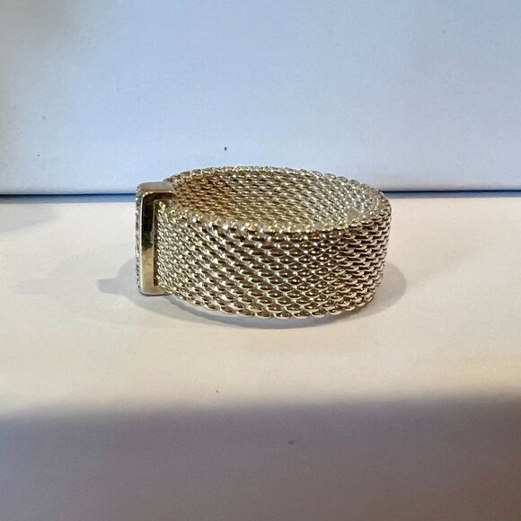 Tiffany and Co. Somerset ring, sterling silver with diamonds, size 4.5 - Picture 12 of 16